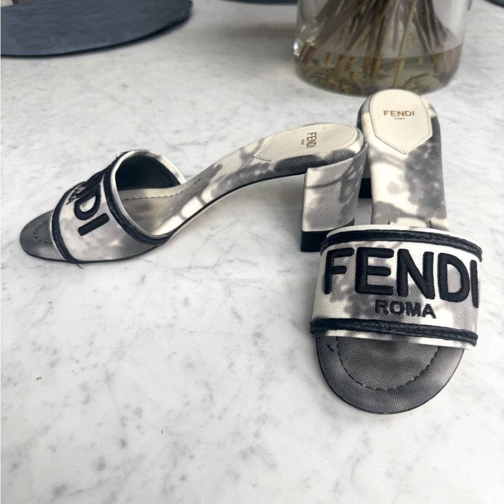 Fendi canvas printed slides